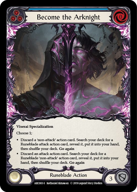 Become the Arknight [ARC083-S] (Arcane Rising)  1st Edition Rainbow Foil | Webway Games