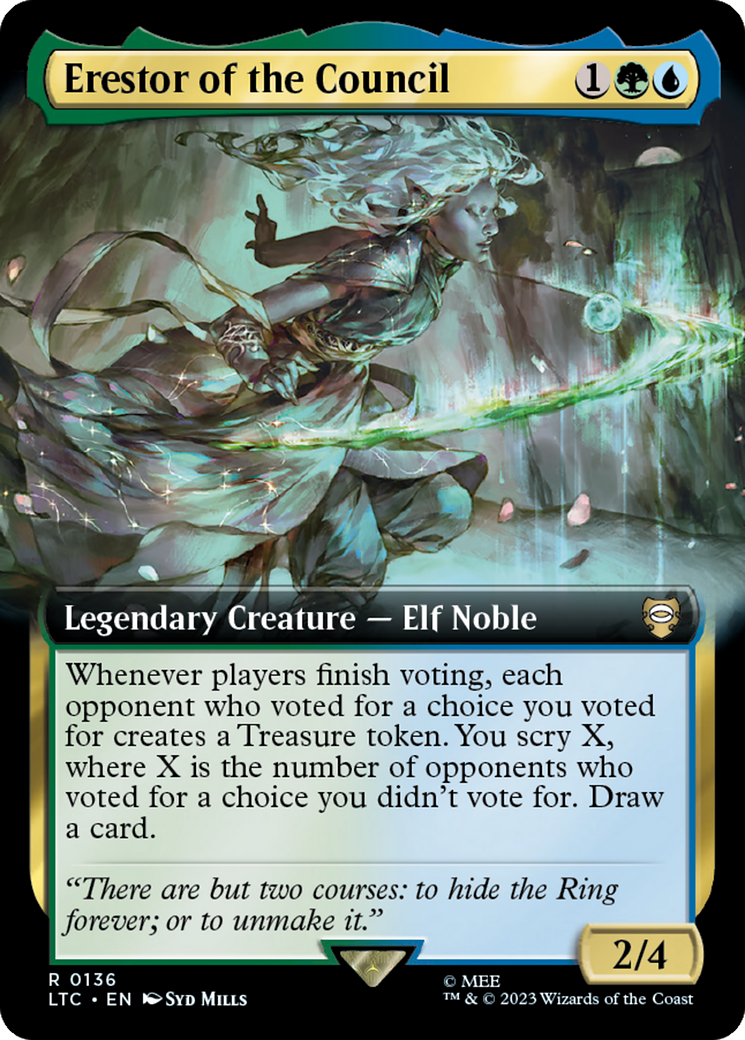 Erestor of the Council (Extended Art) [The Lord of the Rings: Tales of Middle-Earth Commander] | Webway Games
