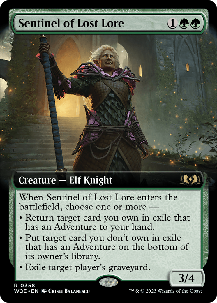 Sentinel of Lost Lore (Extended Art) [Wilds of Eldraine] | Webway Games