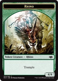 Rhino (013) // Spirit (016) Double-Sided Token [Modern Horizons Tokens] | Webway Games