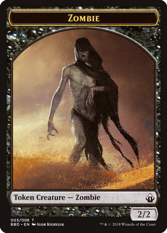 Zombie Token [Battlebond Tokens] | Webway Games