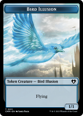 Spirit (0039) // Bird Illusion Double-Sided Token [Commander Masters Tokens] | Webway Games