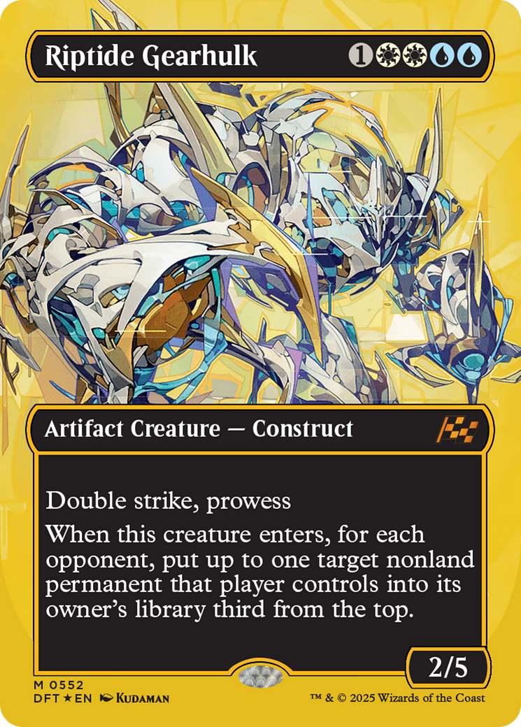 Riptide Gearhulk (Borderless) (First-Place Foil) [Aetherdrift] | Webway Games