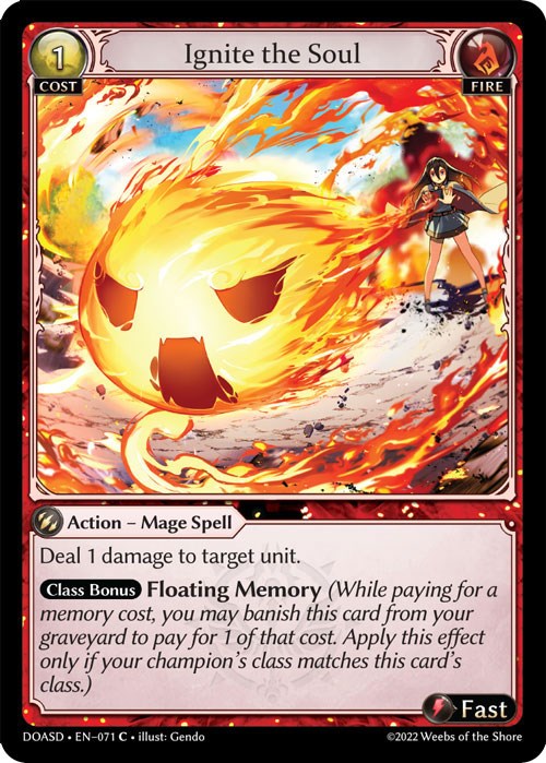 Ignite the Soul (071) [Dawn of Ashes: Starter Decks] | Webway Games