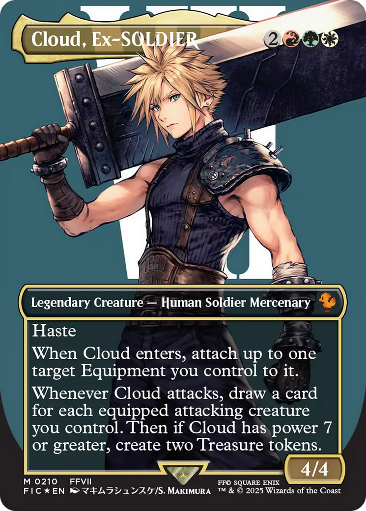 Cloud, Ex-SOLDIER (Borderless) (Surge Foil) [FINAL FANTASY Commander] | Webway Games