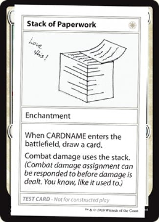 Stack of Paperwork (2021 Edition) [Mystery Booster Playtest Cards] | Webway Games