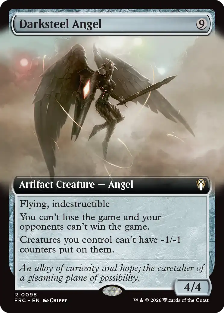 Darksteel Angel (Extended Art) [Reality Fracture Commander] | Webway Games
