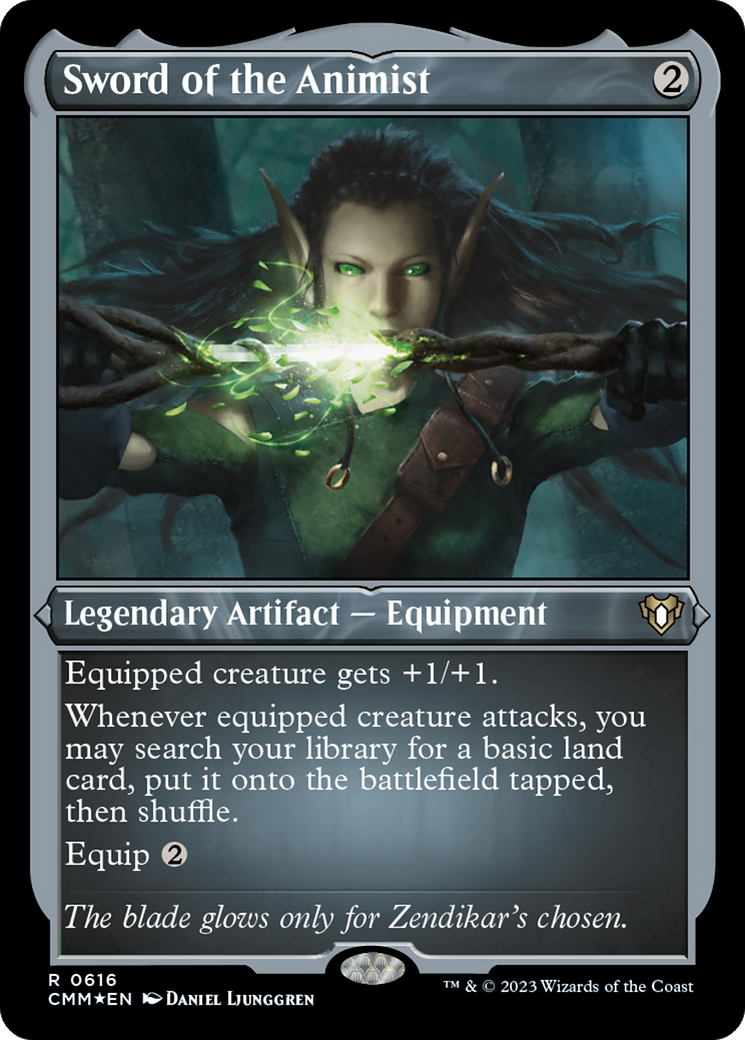 Sword of the Animist (Foil Etched) [Commander Masters] | Webway Games