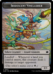 Fish // Iridescent Vinelasher Double-Sided Token [Bloomburrow Tokens] | Webway Games
