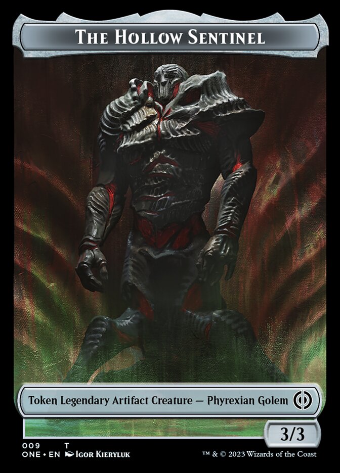 Rebel // The Hollow Sentinel Double-Sided Token [Phyrexia: All Will Be One Tokens] | Webway Games