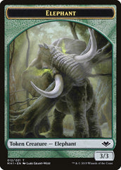 Zombie (007) // Elephant (012) Double-Sided Token [Modern Horizons Tokens] | Webway Games
