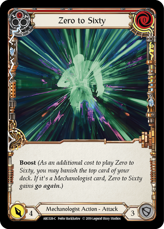 Zero to Sixty (Red) [ARC026-C] (Arcane Rising)  1st Edition Normal | Webway Games