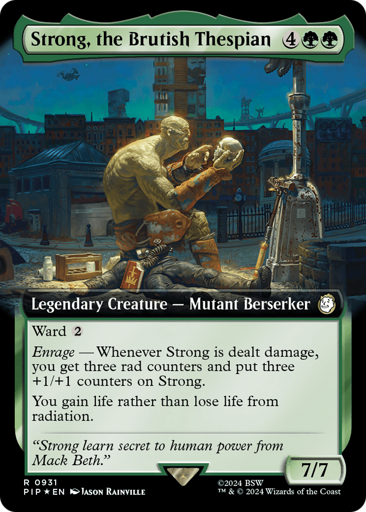 Strong, the Brutish Thespian (Extended Art) (Surge Foil) [Fallout] | Webway Games