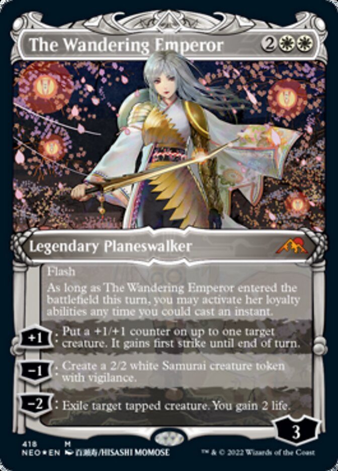 The Wandering Emperor (Showcase) (Foil Etched) [Kamigawa: Neon Dynasty] | Webway Games