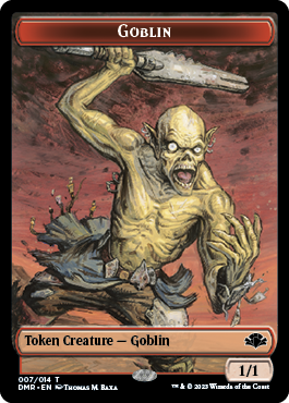 Goblin // Saproling Double-Sided Token [Dominaria Remastered Tokens] | Webway Games