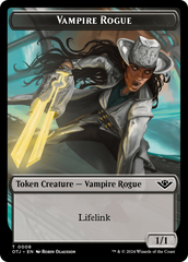 Vampire Rogue // Plot Double-Sided Token [Outlaws of Thunder Junction Tokens] | Webway Games