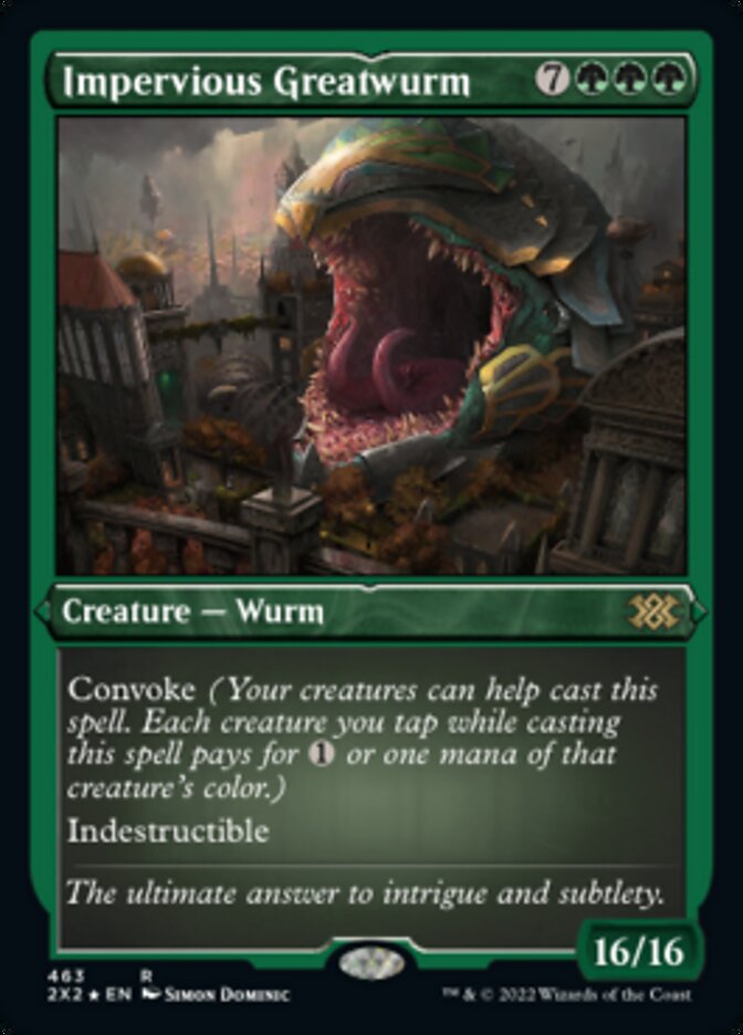 Impervious Greatwurm (Foil Etched) [Double Masters 2022] | Webway Games