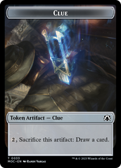 Golem // Clue Double-Sided Token [March of the Machine Commander Tokens] | Webway Games