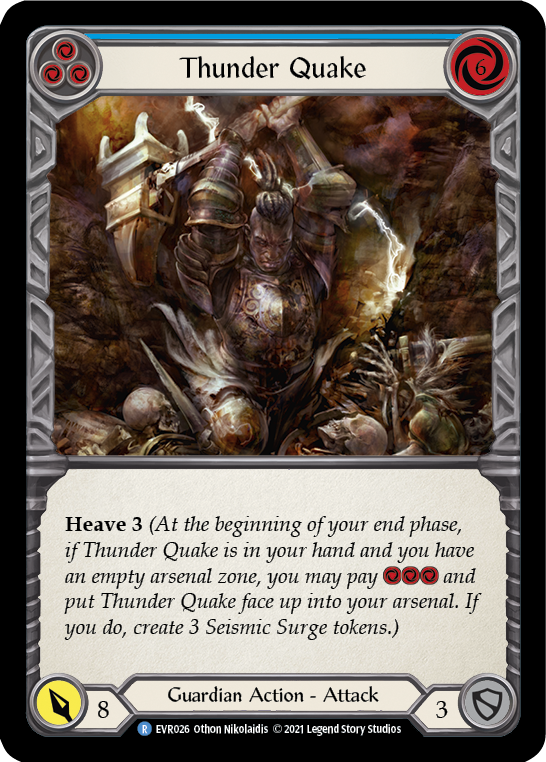 Thunder Quake (Blue) [EVR026] (Everfest)  1st Edition Rainbow Foil | Webway Games