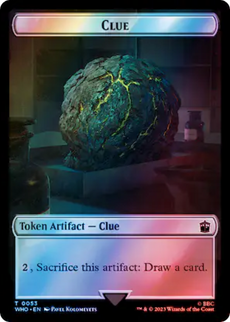Alien // Clue (0053) Double-Sided Token (Surge Foil) [Doctor Who Tokens] | Webway Games