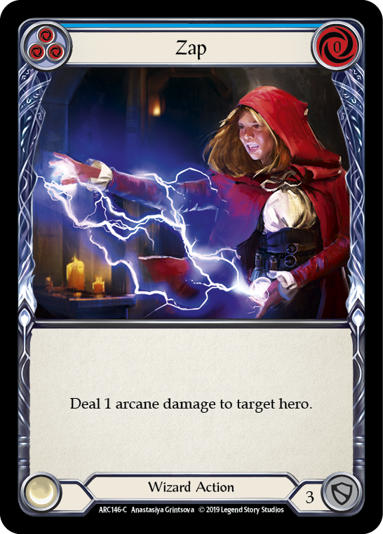 Zap (Blue) [ARC146-C] (Arcane Rising)  1st Edition Rainbow Foil | Webway Games