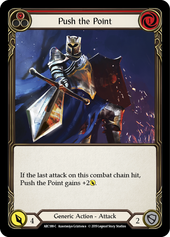 Push the Point (Red) [ARC188-C] (Arcane Rising)  1st Edition Rainbow Foil | Webway Games