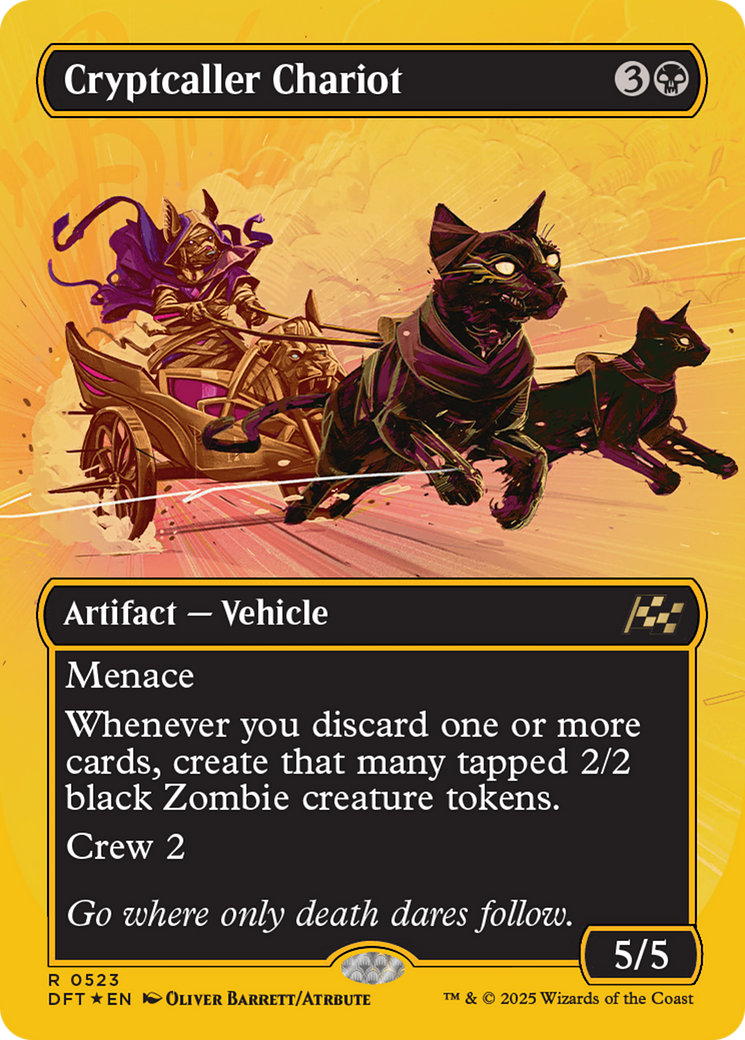 Cryptcaller Chariot (Borderless) (First-Place Foil) [Aetherdrift] | Webway Games