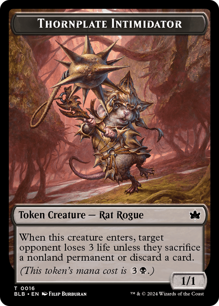 Thornplate Intimidator Token [Bloomburrow Tokens] | Webway Games