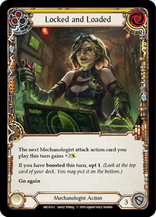 Locked and Loaded (Yellow) [ARC033-C] (Arcane Rising)  1st Edition Normal | Webway Games