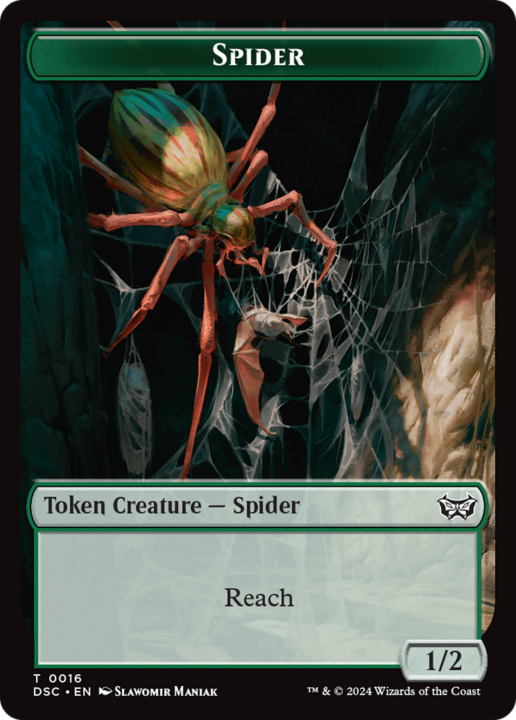 Treefolk // Spider Double-Sided Token [Duskmourn: House of Horror Commander Tokens] | Webway Games