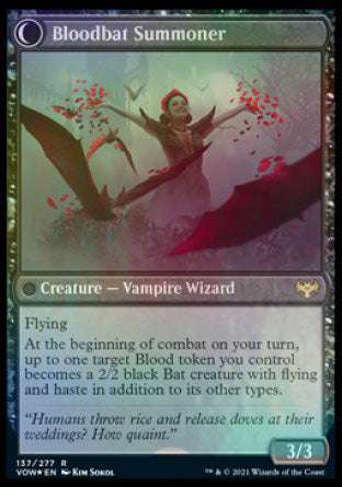 Voldaren Bloodcaster // Bloodbat Summoner [Innistrad: Crimson Vow Prerelease Promos] | Webway Games