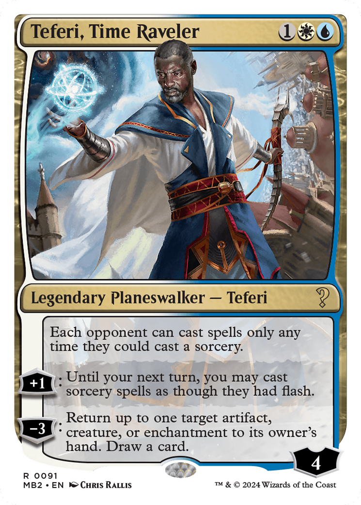 Teferi, Time Raveler (White Border) [Mystery Booster 2] | Webway Games
