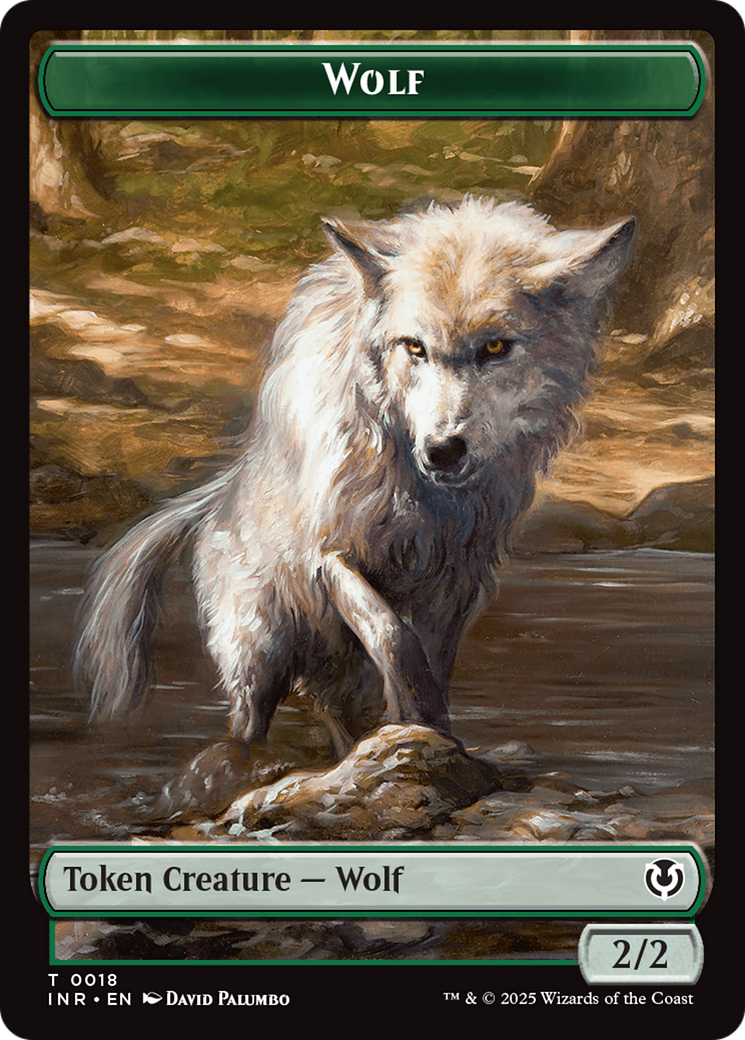 Wolf (0018) // Emblem - Arlinn, Embraces by the Moon Double-Sided Token [Innistrad Remastered Tokens] | Webway Games