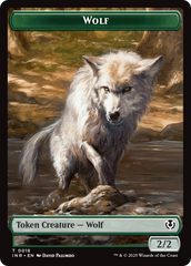 Wolf (0018) // Emblem - Arlinn, Embraces by the Moon Double-Sided Token [Innistrad Remastered Tokens] | Webway Games
