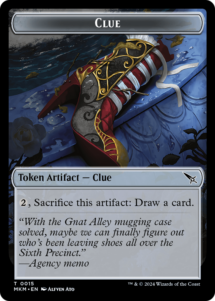 Clue (0015) // A 0042 Double-Sided Token [Murders at Karlov Manor Tokens] | Webway Games