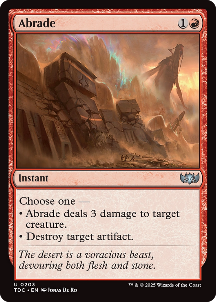Abrade [Tarkir: Dragonstorm Commander] | Webway Games