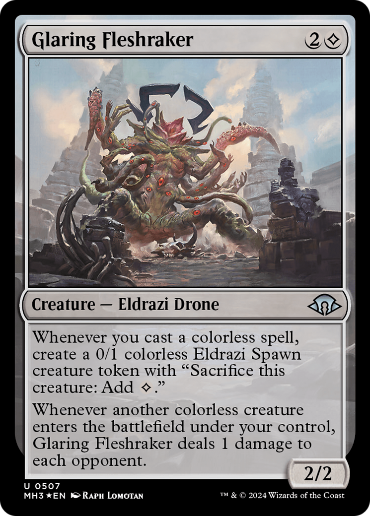 Glaring Fleshraker (Ripple Foil) [Modern Horizons 3] | Webway Games