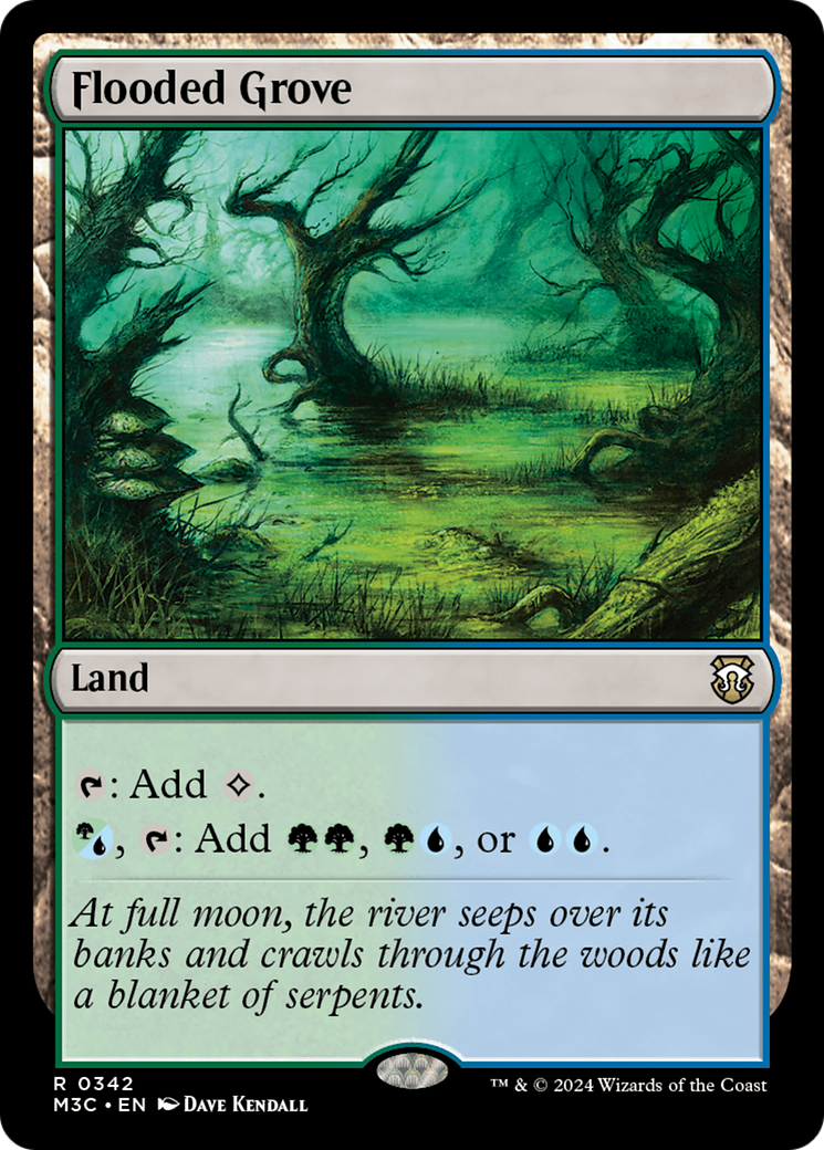 Flooded Grove (Ripple Foil) [Modern Horizons 3 Commander] | Webway Games