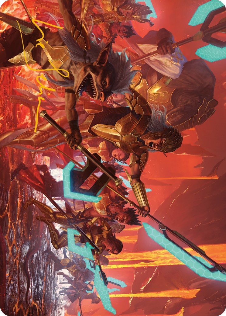 Roar of Resistance Art Card (Gold-Stamped Signature) [Phyrexia: All Will Be One Art Series] | Webway Games