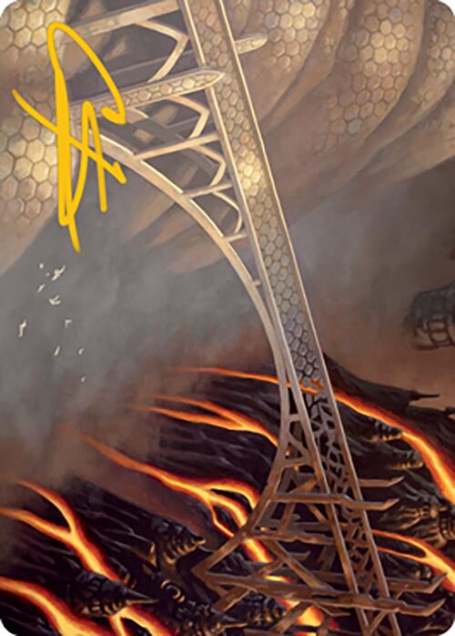Rustvale Bridge Art Card (Gold-Stamped Signature) [Modern Horizons 2 Art Series] | Webway Games