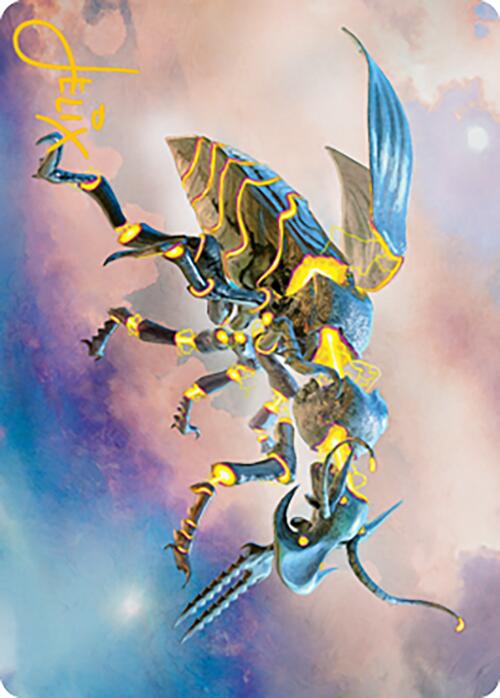Zabaz, the Glimmerwasp Art Card (Gold-Stamped Signature) [Modern Horizons 2 Art Series] | Webway Games
