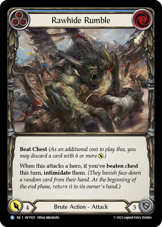 Rawhide Rumble (Blue) [HVY025] (Heavy Hitters)  Rainbow Foil | Webway Games