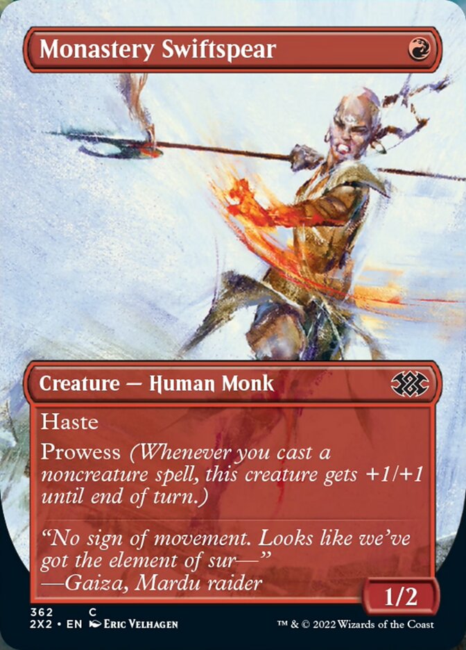 Monastery Swiftspear (Borderless Alternate Art) [Double Masters 2022] | Webway Games