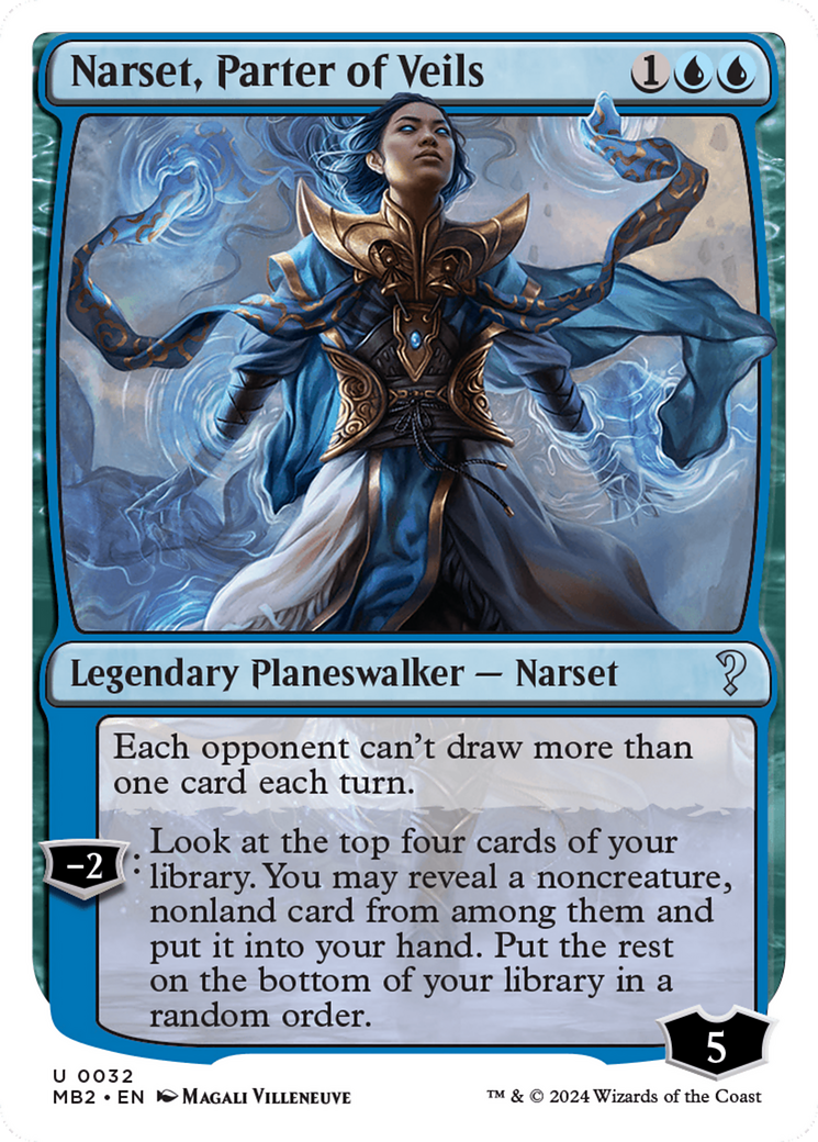 Narset, Parter of Veils (White Border) [Mystery Booster 2] | Webway Games