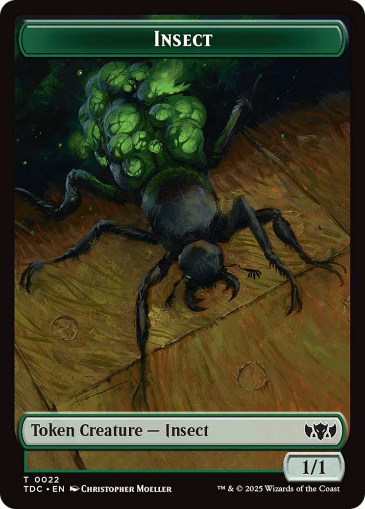 Insect (0022) // Plant Double-Sided Token [Tarkir: Dragonstorm Commander Tokens] | Webway Games