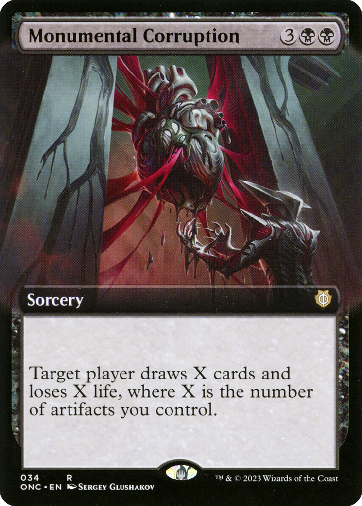 Monumental Corruption (Extended Art) [Phyrexia: All Will Be One Commander] | Webway Games