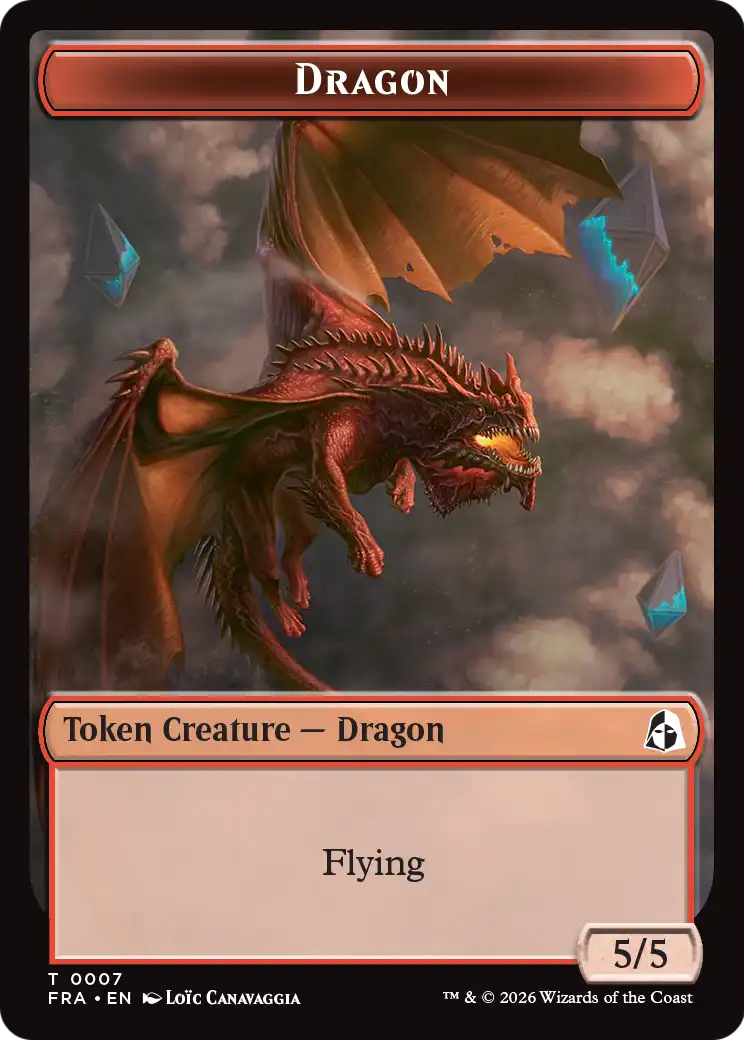 Dragon // Lotus Double-Sided Token [Reality Fracture Tokens] | Webway Games