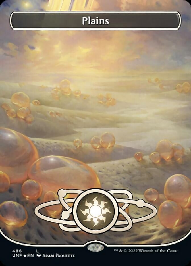 Plains (486) (Planetary Space-ic Land) (Galaxy Foil) [Unfinity] | Webway Games