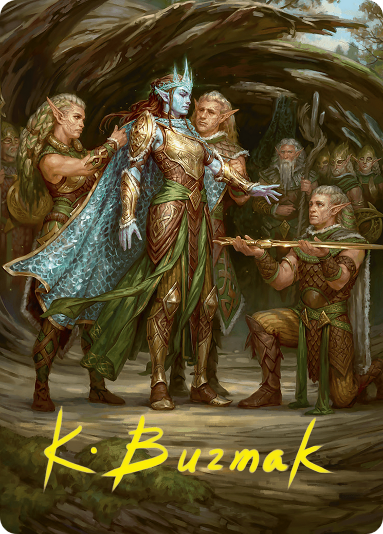 Lathril, Blade of the Elves Art Card (48/54) (Gold-Stamped Signature) [Foundations Art Series] | Webway Games