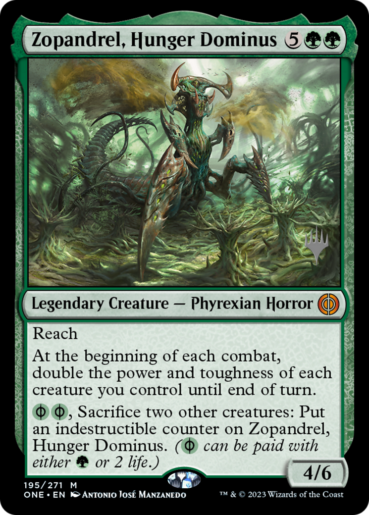 Zopandrel, Hunger Dominus (Promo Pack) [Phyrexia: All Will Be One Promos] | Webway Games